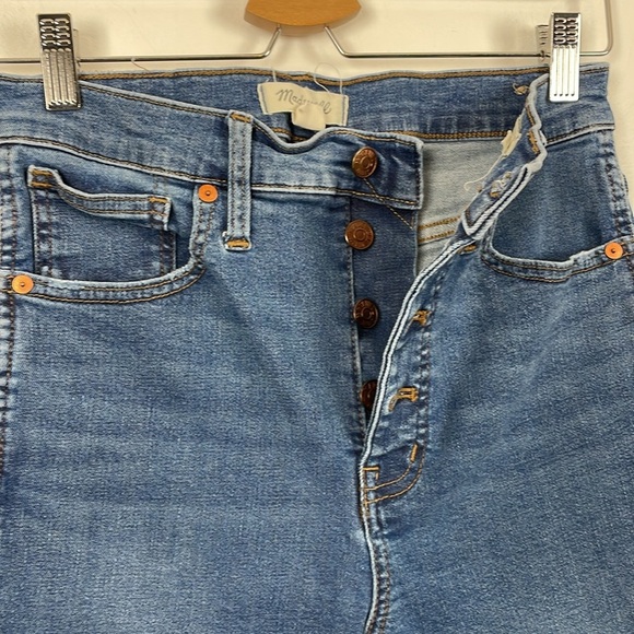 Madewell 10" High Rise Womens 28 Skinny Leg Button Fly Raw Hem 5 Pocket Jeans - Picture 4 of 11